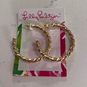 Lilly Pulitzer Gold Hoops